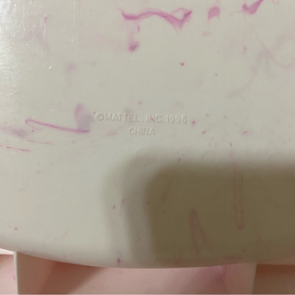 VTG 1996 Barbie Bathroom White Pink Marble Bath Tub Replacement for dollhouse - Picture 3 of 4